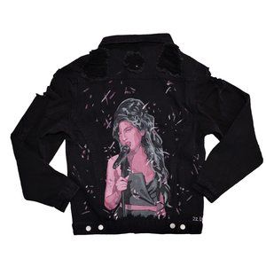 Hand Painted Amy Winehouse Denim Jacket